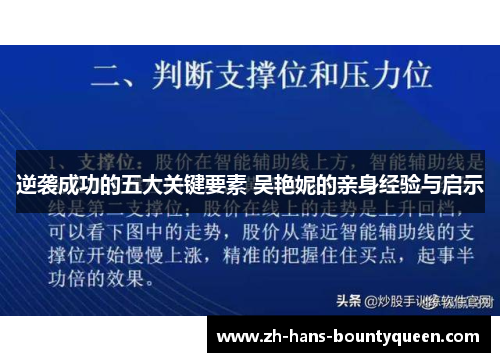 逆袭成功的五大关键要素 吴艳妮的亲身经验与启示 逆袭成功的五大关键要素 吴艳妮的亲身经验与启示